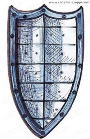 Scudo coronato partito e fasciato