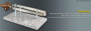 Morsa per Prosciutti in Acciaio Inox modello Lux con Base Marmo
