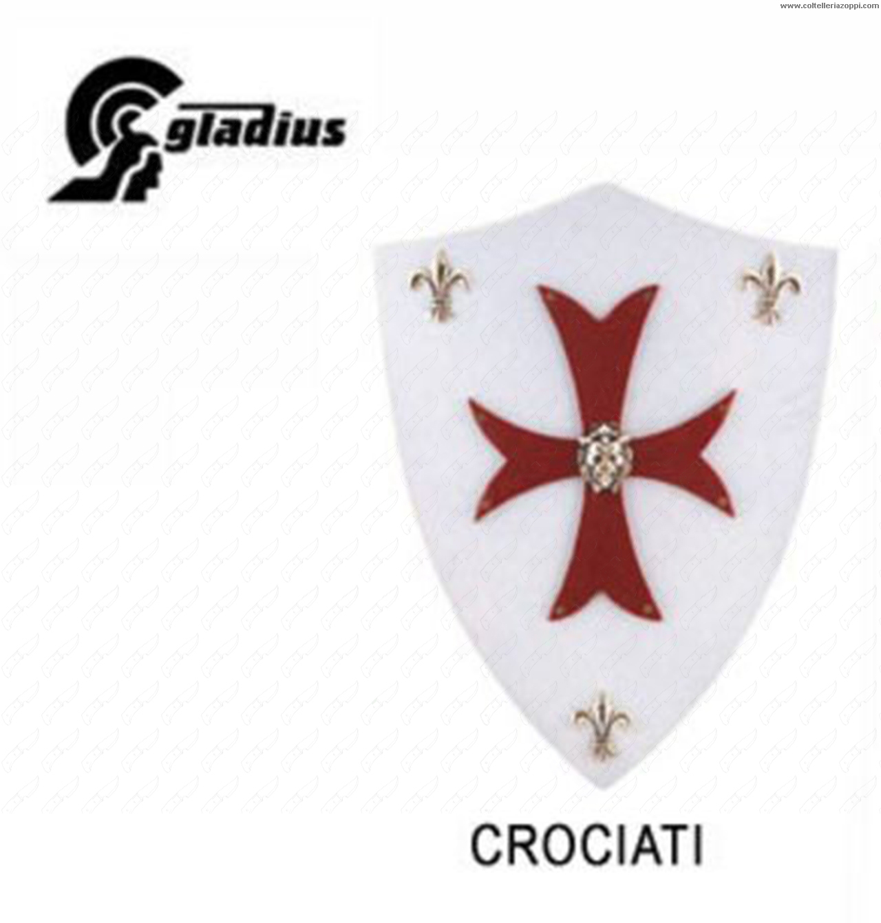 GLADIUS - MINI SCUDO LEGNO "CROCIATI" -