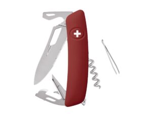Swiza - Coltello Sh03tr Am Wavy Edge Red Helvetix (KST.0036.1900)