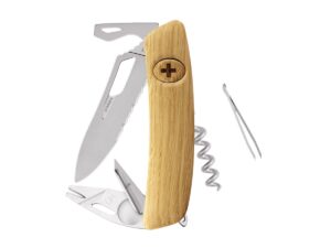 Swiza - Coltello Sh03tr-TT Tick Tool AM Wavy Edge Wood Oak (KST.0076.6330)